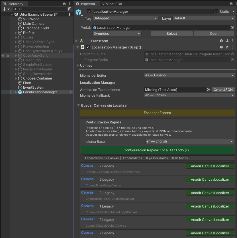 Seleccion de idiomas e idioma fallback