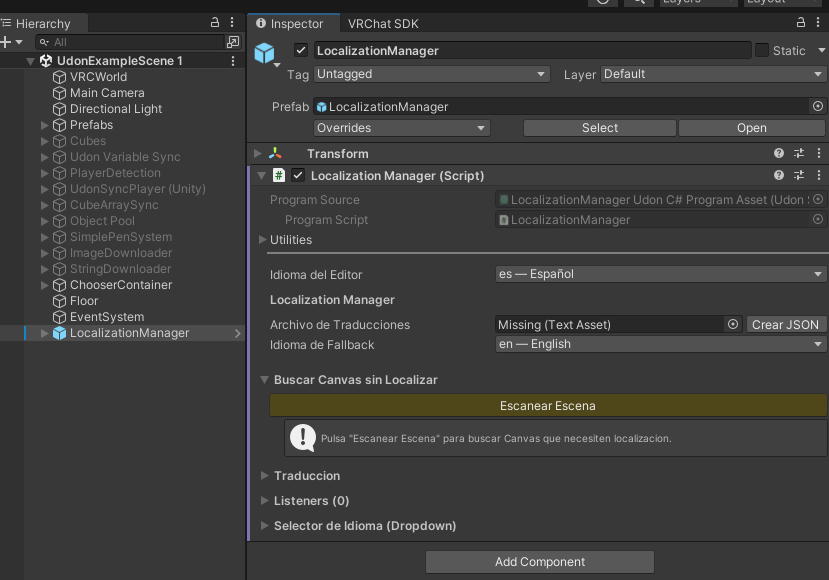 Inspector LocalizationManager