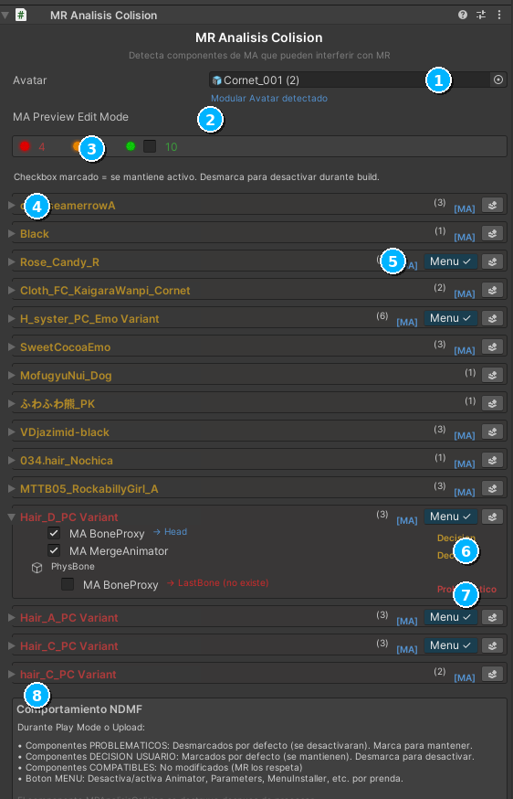 Inspector MRAnalisisColision