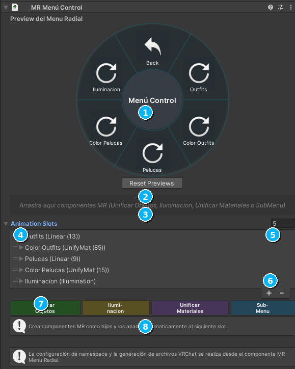 Inspector MRMenuControl