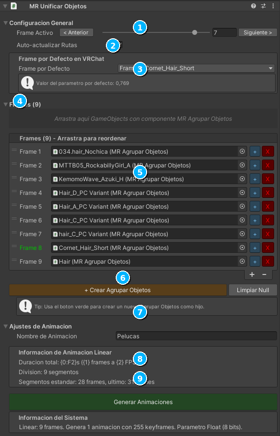 Inspector MRUnificarObjetos
